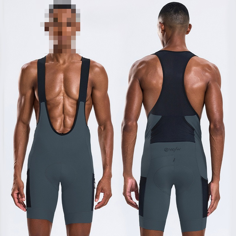 Gray-Blue Cycling Bib Shorts w - Cycling Gear Black 评论和价格