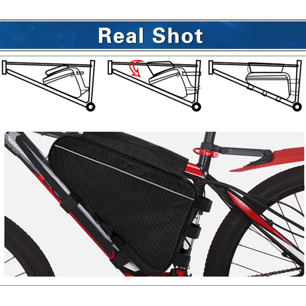 Waterproof Triangular Bike Fra - Cycling Gear Black 评论和价格